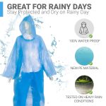 Allextreme Poncho Raincoat with Hood Barsaati Water Resistant Rain Protection Rainsuit for Men & Women Rainwear for Outdoor Activities Traveling Camping (Blue, Pack of 1) - Image 5