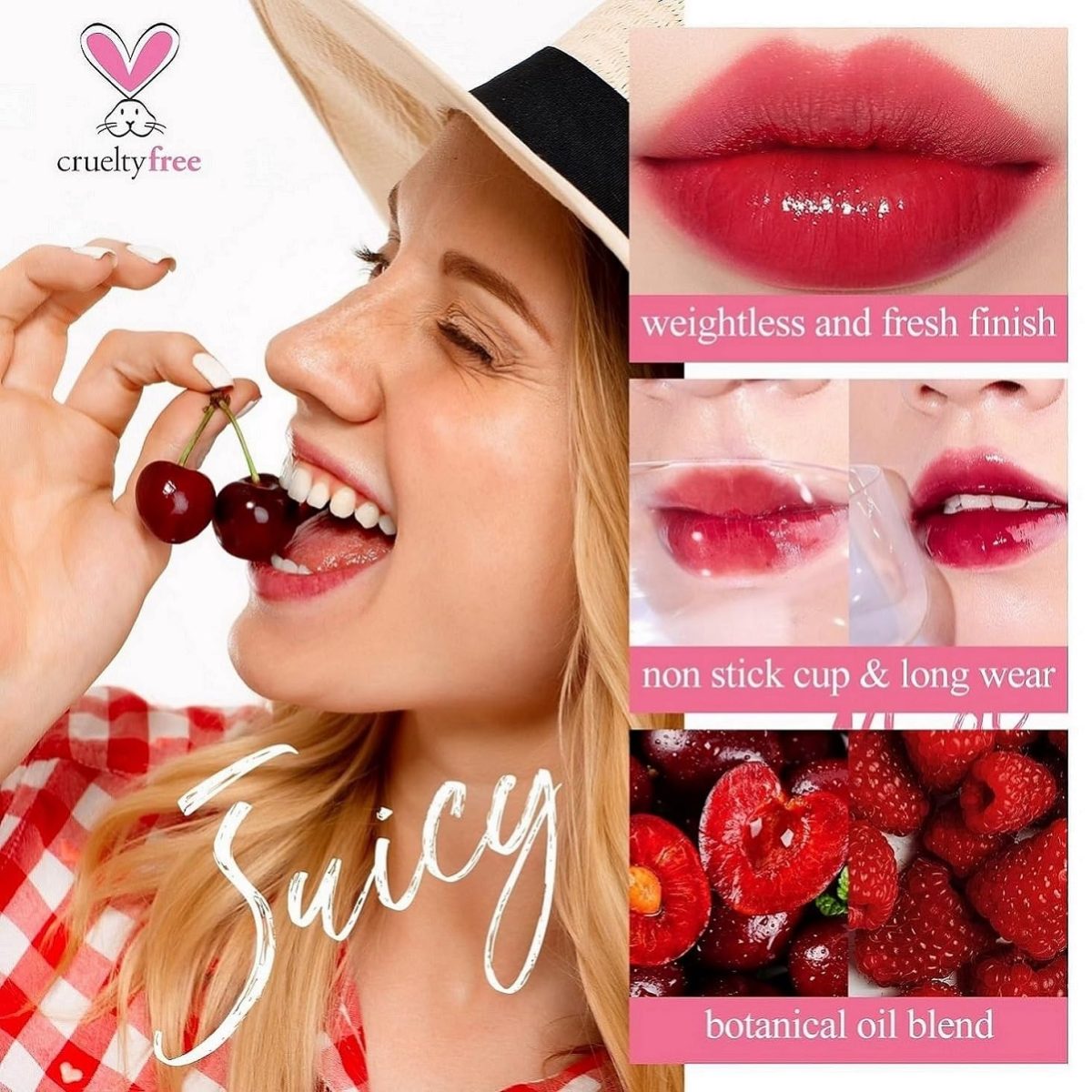 Love Nature Huda Professional Lip Stain Long Lasting Waterproof, Lightweight, Non-sticky, Transfer-Proof, Matte Finish Lip Makeup. - Image 3