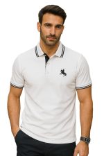 SCATCHITE Men’s Polo T-Shirt with Striped Collar & Sleeve | Premium Cotton Blend Pique Fabric| Casual & Smart Wear