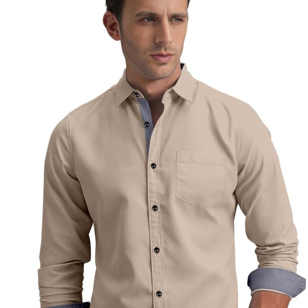 Shirt's Collection Solid Pattern Shirt(Contrast - Parent)