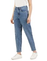 INKD Women's Stretchable Barrel Fit Jeans - High-Rise | Lightweight | Classic 5 Pocket Styling - Image 3