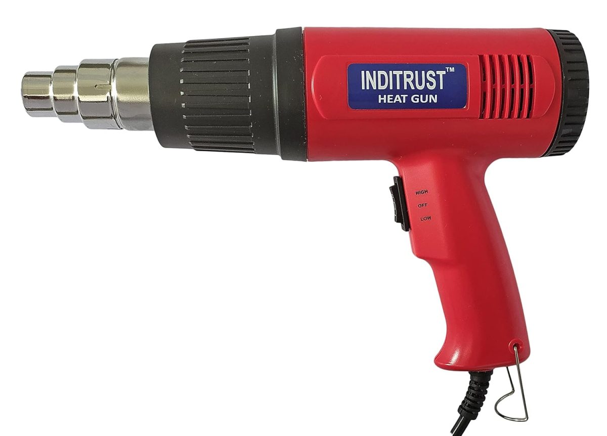 Inditrust 2000 Watt professional heat gun hot air gun with dual temperature setting for Shrink Wrapping, Packing, Paint removal heat gun designed for industrial use (RED) - Image 6