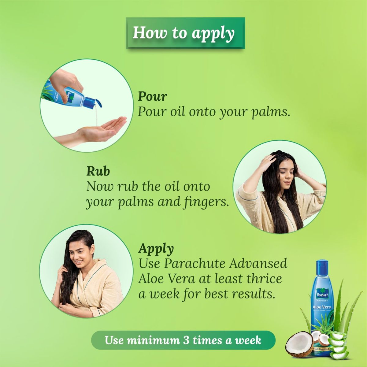 Parachute Advansed Aloe Vera Enriched Coconut Hair Oil, 250 ml - Image 4