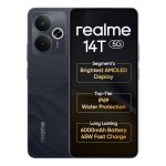 realme 14T 5G Smartphone 8+128GB Obsidian Black, 6.67-inch Screen, 120Hz Display, 6000mAh Battery, 68MP Camera, MediaTek Dimensity 6300, IP69