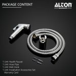 ALTON SHR20120 ABS Health Faucet with 1.25 Meter Hose Pipe and Wall Hook, Chrome Finish - Image 7