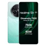 realme 13+ 5G Smartphone 8+256GB Speed Green, 6.67-inch Screen, 120Hz Display, 80W SuperVOOC, 5000mAh Battery, 50MP Camera, Dimensity 7300 Energy, IP65