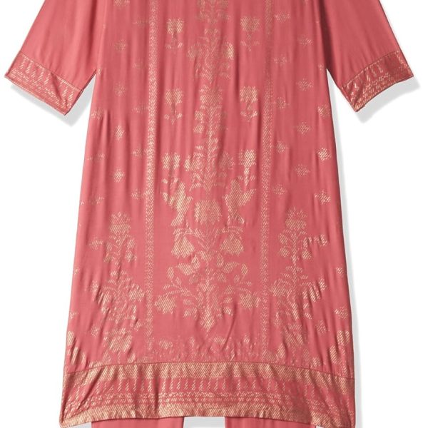BIBA Women Rayon Straight Kurta Pant 2 Piece Set