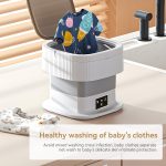 SeMi AuToMaTiC FoLdInG 11L SmAlL MiNi WaShInG MaChInE WiTh DrYeR DeEp CLeAnInG FoR UnDeRwEaR WaShINg MaChInE ClOtHeS WaShEr (WQ4) - Image 8