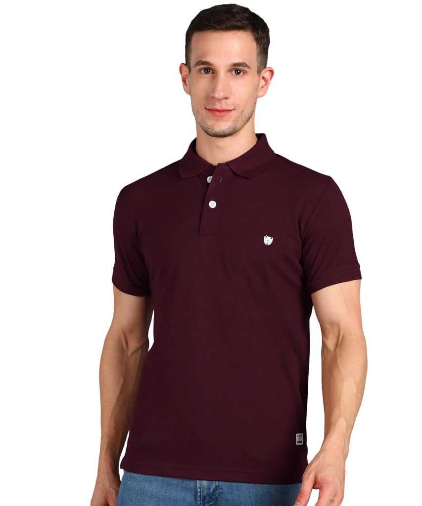 Alan Jones Clothing Men's Cotton Slim Fit Polo T-Shirt