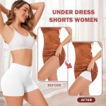 HSR Women's Cotton Ice silk safety pants Mid Waist seamless anti-slip non-curling Shorties/Underskirt Shorts (One size Fit to 30-38 inch) - Image 2