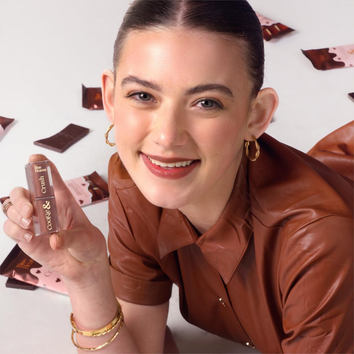 Blue Heaven Cookie & Crush Matte Lipstick for Women, Long lasting lipstick, Enriched with Cocoa Butter & Rosehip oil, Softening and Nourishing Lipstick - Cookie Craze, 3.4g - Image 10