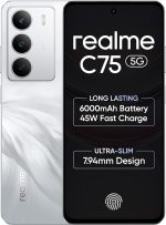 realme C75 (Lily White, 4GB RAM, 128GB Storage) | 6000mAh Battery | 50MP AI Camera | 6.72" FHD+ Display | Android 15