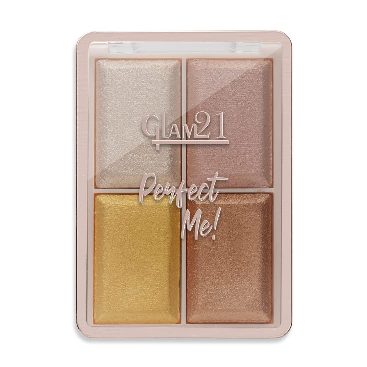 Glam21 Perfect Me! Highlighter Palette Blusher |Ultimate Shimmer Formulations | Highly-Pigmented Powder Highlighter With Easy-To-Blend Formula | Weightless Longlasting Illuminating Glow Face Kit| 6gm ( (Shade-03)
