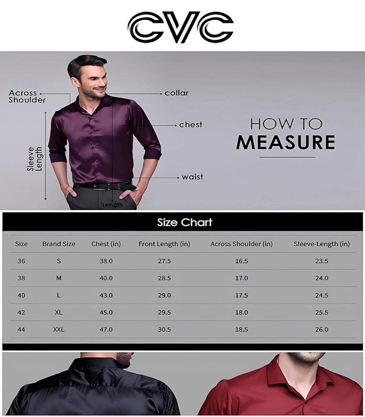 CVC Mens Satin Regular Fit Formal Shirt. - Image 7
