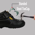 ELECANT Lace-up Steel Toe, PVC Sole and Rexine Upper Black Safety Shoes for Construction, Factory and Industrial Work||Safety Shoes for Men - Image 6