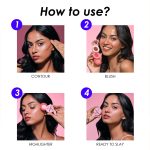 Blue Heaven Stack & Slay Multi Task Trio Countor, Blush & Highlighter For Face Makeup Fights Skin Aging, Nourishing & Moisturizing, Sunshine Light 5.4g - Image 6
