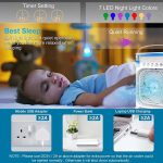 JB'S LAND™ Portable Air Conditioner Fan, Mini Evaporative Air Cooler with 7 Colors LED Light, 1/2/3 H Timer, 3 Wind Speeds and 3 Spray Modes for Office, Home, Dorm, Travel (Multi Colour) - Image 7
