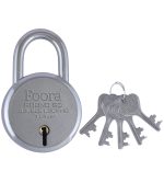 Foora Round 50mm Lock with 5 Keys, Double Locking, 7 Lever Small Padlock – Ideal for Home, Gate, and Door Security