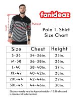 fanideaz Branded Mens Cotton Stripe Polo Full Sleeve T-Shirt - Image 5