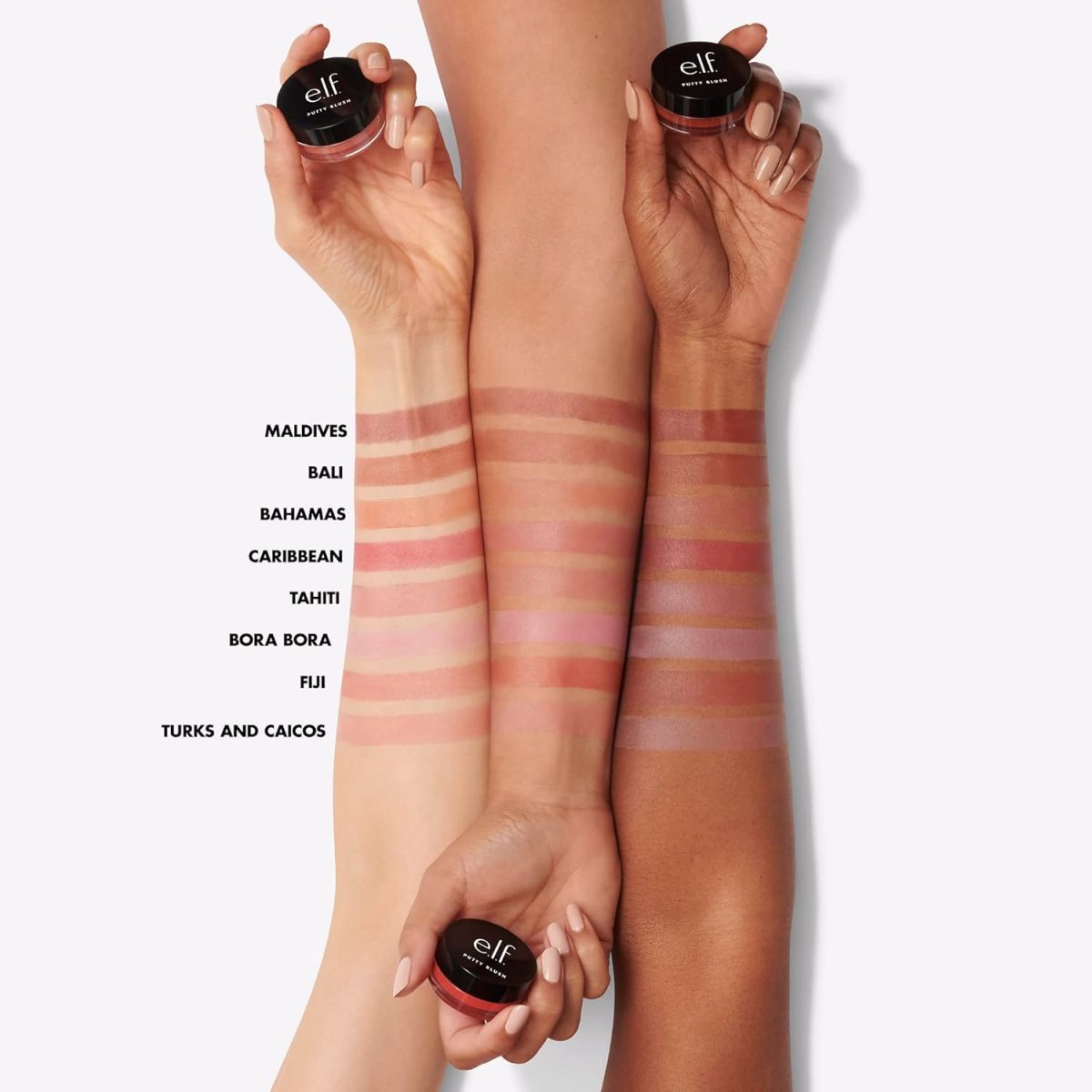 e.l.f. Putty Blush, Creamy & High-Pigment Formula For A Natural Glow, Delivers A Semi-Matte & Powder Finish, Vegan & Cruelty-Free, Caribbean - Image 6