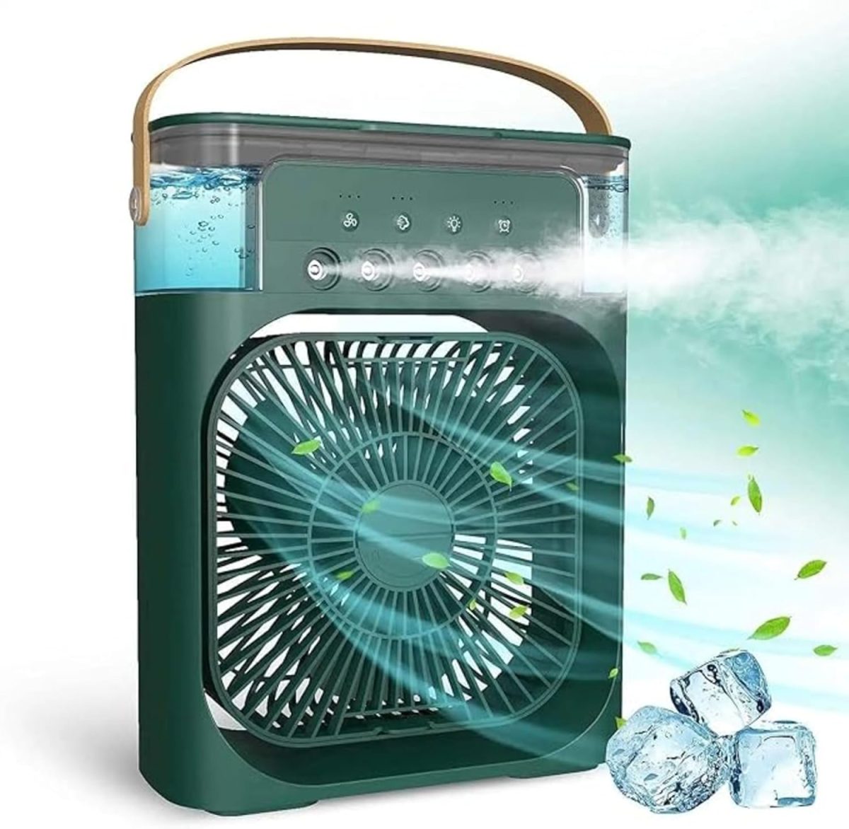 JB'S LAND™ Portable Air Conditioner Fan, Mini Evaporative Air Cooler with 7 Colors LED Light, 1/2/3 H Timer, 3 Wind Speeds and 3 Spray Modes for Office, Home, Dorm, Travel (Multi Colour) - Image 2