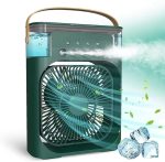 JB'S LAND™ Portable Air Conditioner Fan, Mini Evaporative Air Cooler with 7 Colors LED Light, 1/2/3 H Timer, 3 Wind Speeds and 3 Spray Modes for Office, Home, Dorm, Travel (Multi Colour) - Image 2