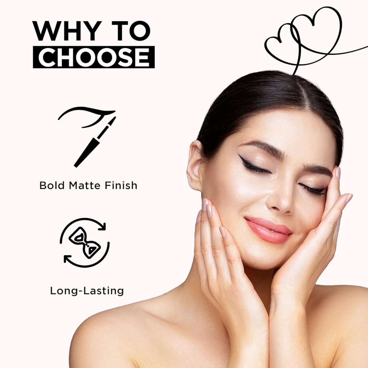 ORGATRE BoldGaze Black Eyeliner | Waterproof, Smudge-Proof, Long-Lasting | Matte Finish | Quick Dry, Fine Tip for Precise Application – 3ml - Image 2