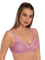 DAISY DEE Women Lace Pattern Printed Full Coverage Non-Padded Seamless Wire-Free Full Support Regular Cotton Bidal/T-Shirt Bra - NVLR - Image 3