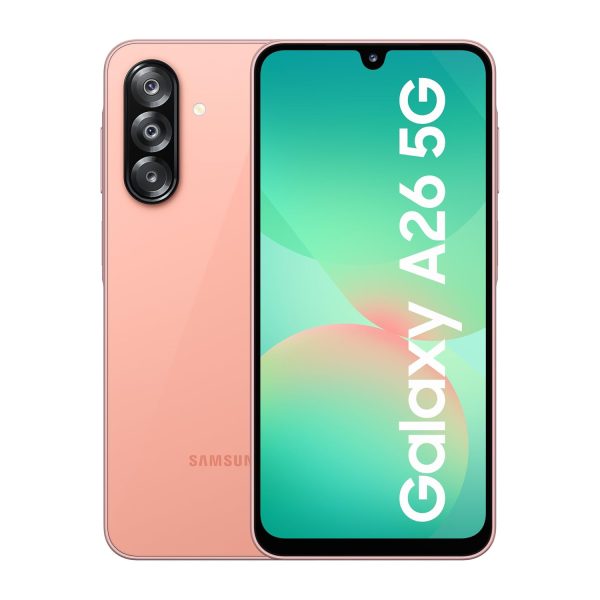 Samsung Galaxy A26 5G (Awesome Peach, 8GB, 128GB) | Awesome Intelligence (AI) | Circle to Search | Gemini Live | FHD+ sAMOLED Display | 50MP OIS Camera | IP67 Rated