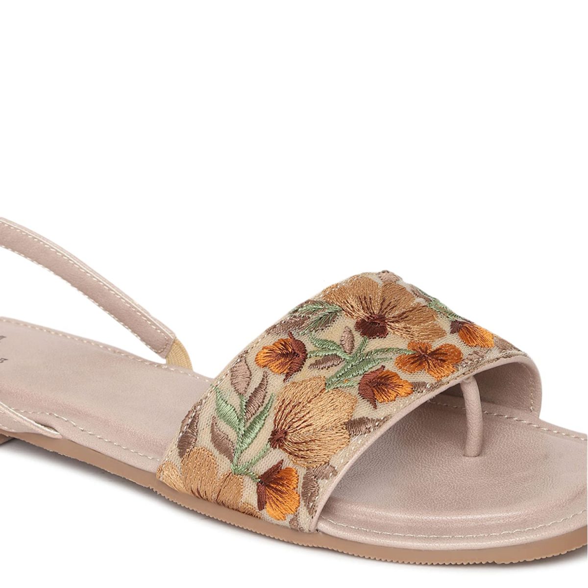 Marc Loire Women's Pair of Embroidered & Embellished Flat Fashion Sandals - Image 7