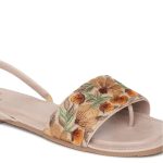 Marc Loire Women's Pair of Embroidered & Embellished Flat Fashion Sandals - Image 7