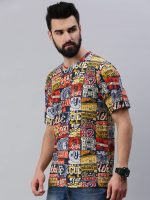 RodZen Men's Cotton Round Neck Half Sleeve Oversized Printed T-Shirt - Image 4