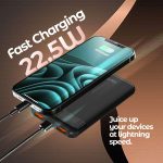 pTron Newly Launched Dynamo Nergy 10000mAh 22.5W Fast Charging Power Bank, Supports VOOC/Wrap/Dash USB Charging, 20W PD Fast Charging, 3 Outputs, 1 Input & Multiple Layers of Protection (Black) - Image 4
