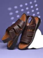 Bata Men's Clay Sandal Brown 6 Kids - Image 7