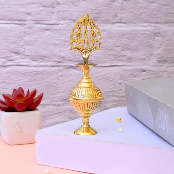 KhwajaDarbar Brass Surmedani Surma Holder Kohl Kajal Applier without Surma (DSGN2)