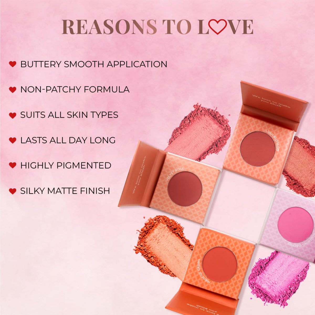 Just Herbs Nourishing Powder Blush Infused with Beetroot & Gotukola Highly Pigmented, Buildable Suitable for All Skin Tones - 3.5 g - Image 6