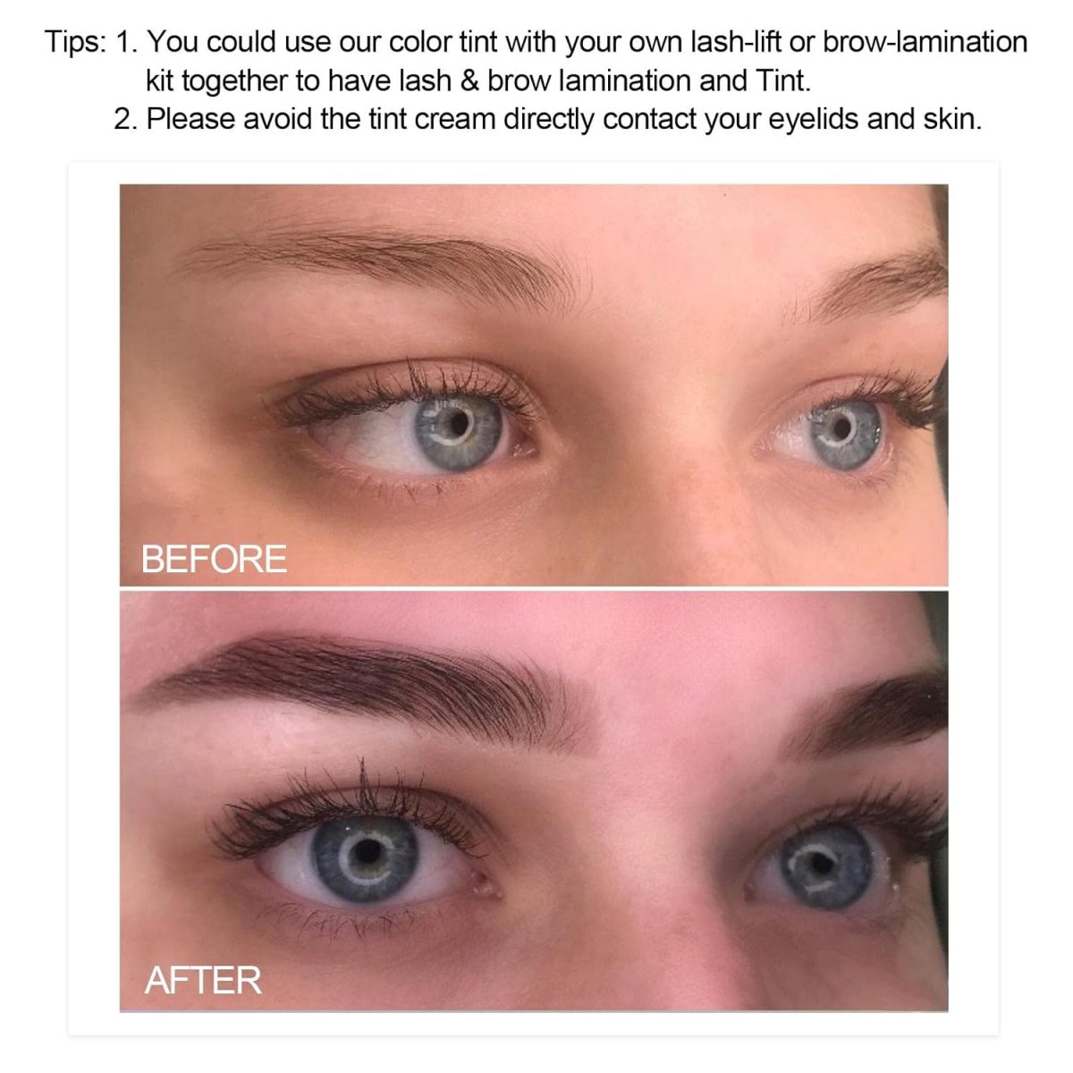 BNF Professional Eyelash Eyebrow Dye Tint Gel Oil Proof Eyebrow Tinting Kit Dark Brown - Image 9