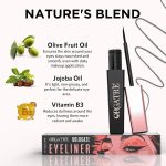 ORGATRE BoldGaze Black Eyeliner | Waterproof, Smudge-Proof, Long-Lasting | Matte Finish | Quick Dry, Fine Tip for Precise Application – 3ml - Image 3