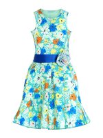 Naughty Ninos Girls Cotton Pleated Knee-Length Dress