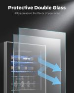 Danby USA 55 L Inverter Toughened Glass Door Mini Fridge with LED Interior Light & Touch Control for Indian Home, Office or Bar with 1 Year Warranty (Black) - Image 3