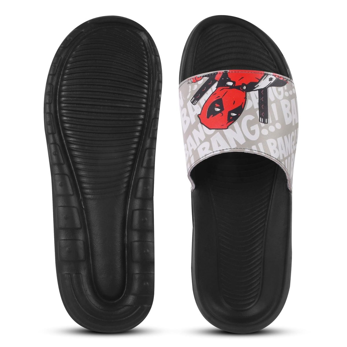 PERY-PAO Sliders Mens White, Black, Grey, Sky blue Solid Design Flip Flop & Slippers - Image 5