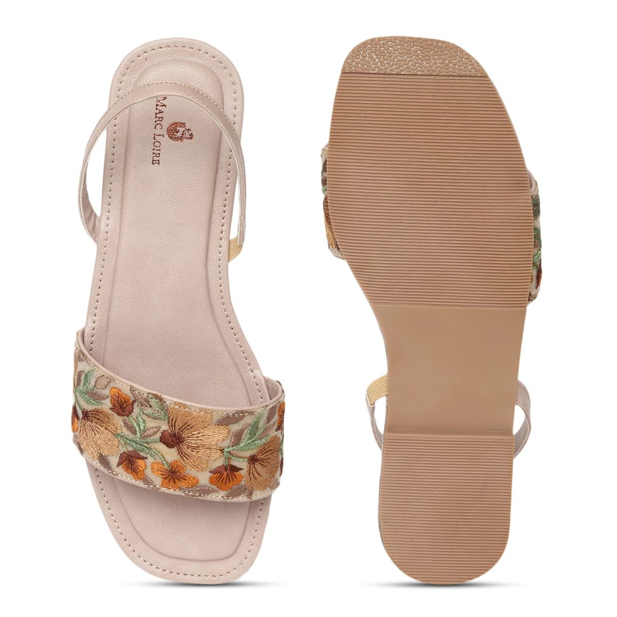 Marc Loire Women's Pair of Embroidered & Embellished Flat Fashion Sandals - Image 5