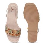 Marc Loire Women's Pair of Embroidered & Embellished Flat Fashion Sandals - Image 5
