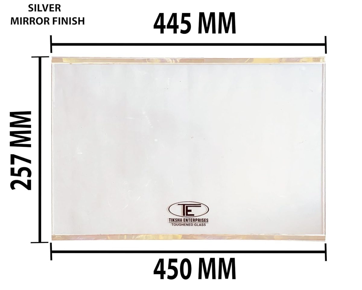 TIKSHA ENTERPRISES (445=450) 275 MM TOUGHENED Glass with Silver Bidding Compatible for Samsung Single Door. - Image 2