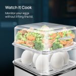 Wipro Elato BE201 4in1 Multicooker 500 Watt - Boils up to 16 Eggs, Steam Rice, Poach Eggs, Cook Vegetables - 3 Boiling Modes, Concurrent Cooking - 2 Year Warranty - Image 3