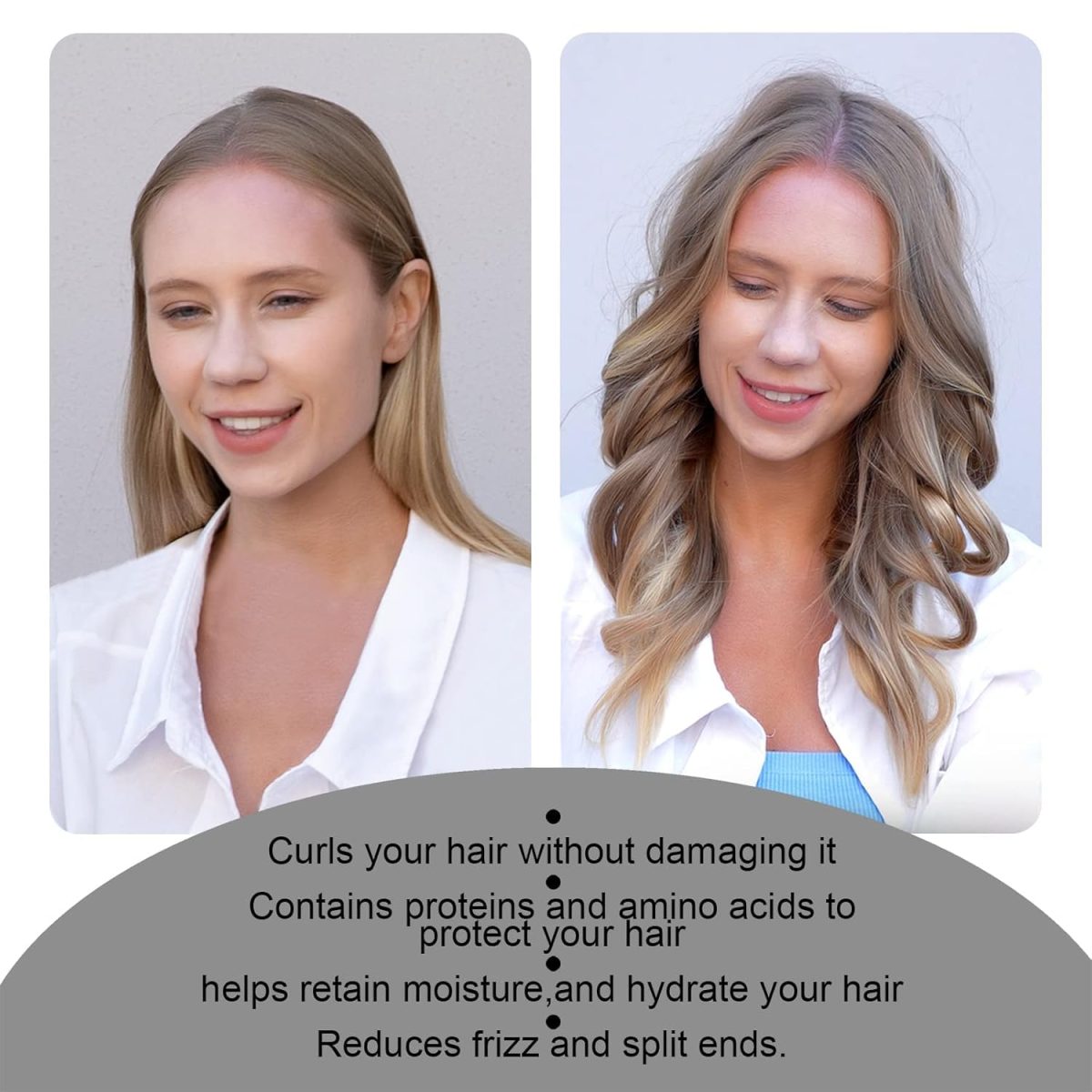 Women Heatless Curling Rod Headband, No Heat Curl Ribbon with Hair Clips and Scrunchie, Sleeping Curls Silk Ribbon Hair Rollers - Image 2
