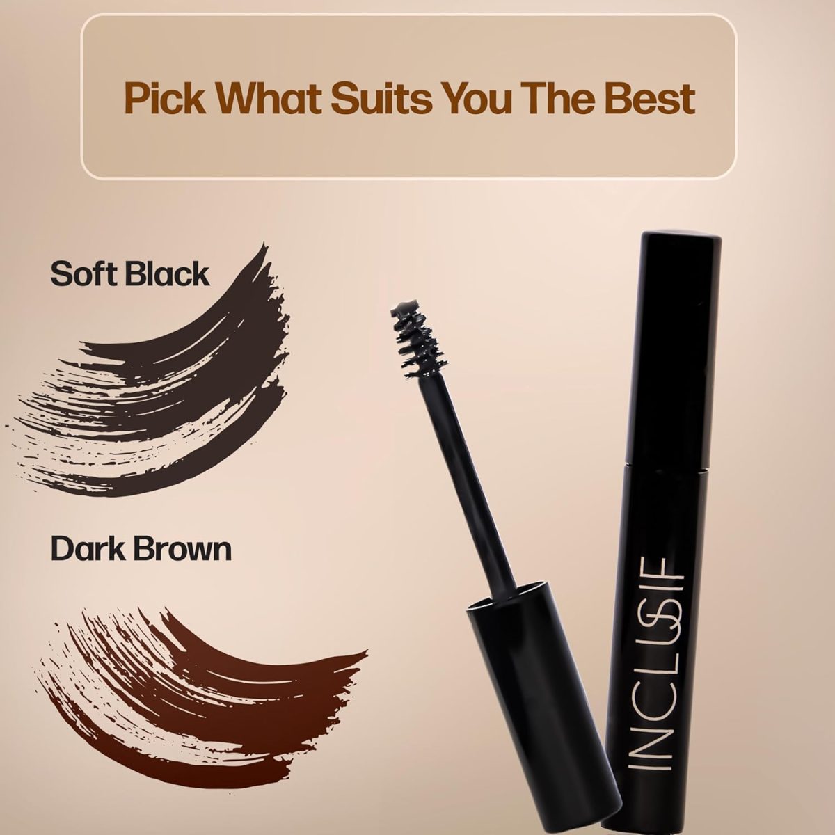 INCLUSIF Eyebrow Color Shaper Gel Dark Brown 5ml | Waterproof & Smudge-Proof Eyebrow Color Dye Tint for Women & Men | Volumizing & Easy to Apply | Eyebrow Coloring for White & Grey Hair | Eyebrow Gel Brown Waterproof | Eyebrow Pencil Brush Filler | Eyebrows Tint Color - Image 6