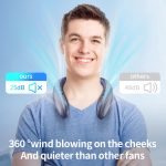 PluvoFan Neck Fan Back-Windy 6000mAh with Cooling Plate Bladeless Portable Quiet Air Conditioner Rechargeable Camping Essentials for Women Men Outdoor Activities Gardening Walking the Dogs(Royal Blue) - Image 6