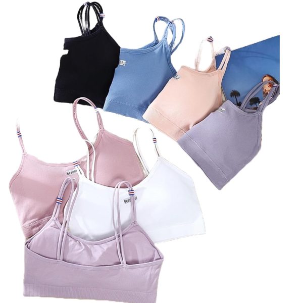 DKOALE Women Bra - Girls Bra Cotton Padded Bra Sports Bra (Full Coverage, Removable Padded) Free Size (Pack of 2), Size (28-30-32)