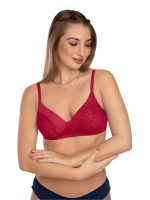 DAISY DEE Women Lace Pattern Printed Full Coverage Non-Padded Seamless Wire-Free Full Support Regular Cotton Bidal/T-Shirt Bra - NVLR - Image 9